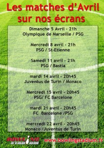 MATCHS AVRIL